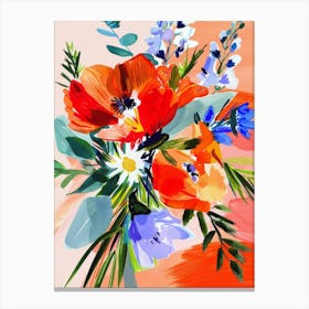 Bright Bouquet of Flowers Canvas Print