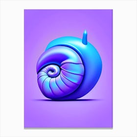 Periwinkle Snail  Pop Art Canvas Print