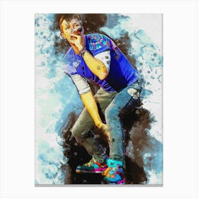 Smudge Chris Martin Performs In Manchester Canvas Print