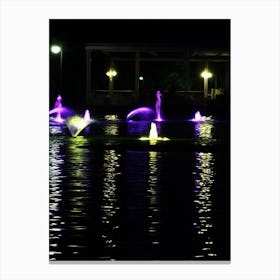 Fountains At Night Canvas Print