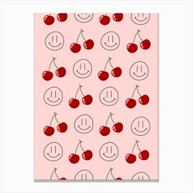 Cherry Pattern Canvas Print