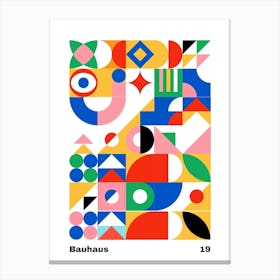 Geometric Bauhaus Poster 19 Canvas Print