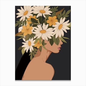 Woman With Flowers 1 Canvas Print