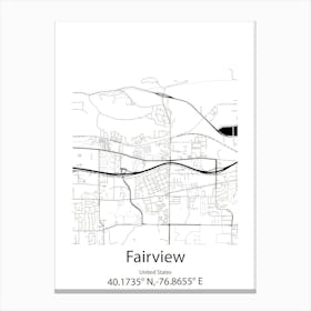 Fairview Shores,United States Minimalist Map Canvas Print