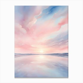 Abstract Watercolor Sunset Canvas Print