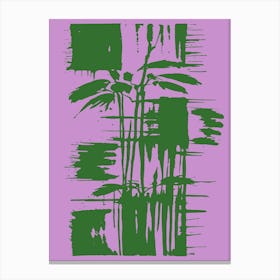 Abstract Pastel Lilac and Green Canvas Print