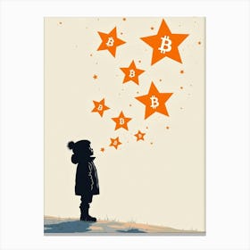 Bitcoin Stars 1 Canvas Print