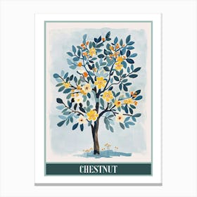 Chestnut Tree Flat Illustration 6 Poster Canvas Print