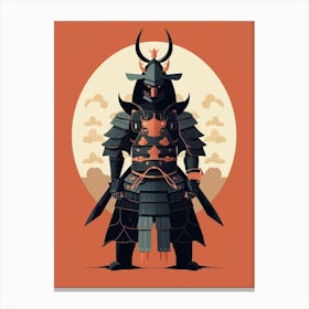 Japanese Samurai Illustration 11 Canvas Print
