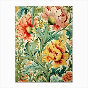 Victorian Floral Wallpaper Canvas Print