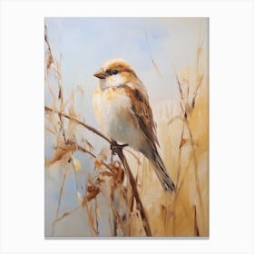 Bird Painting House Sparrow 3 Canvas Print