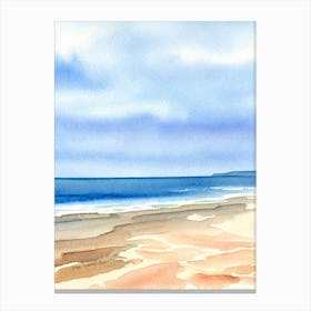 Manly Beach 3, Australia Watercolour Canvas Print