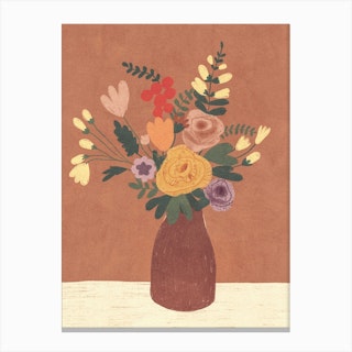 Brown Vase Canvas Print