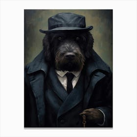 Gangster Dog Black Russian Terrier 2 Canvas Print