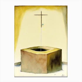 Wishing Well Symbol 1, Abstract Painting Canvas Print