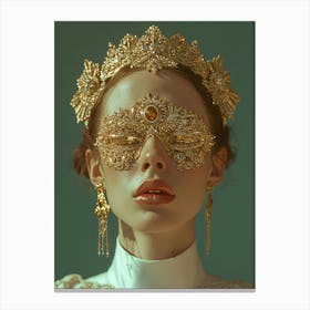 Golden Beauty - Sunglass portrait 2 Canvas Print