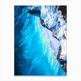 Aerial View Of White Cliffs Canvas Print