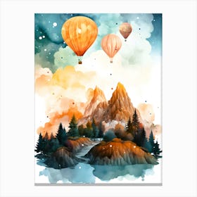 Hot Air Balloons In The Sky Canvas Print