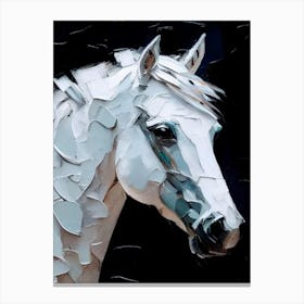 Abstract White Horse Canvas Print