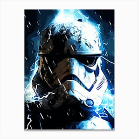 Stormtrooper Lightning Star Wars movie Canvas Print