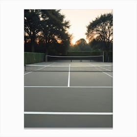 Tennis Court At Sunset Canvas Print