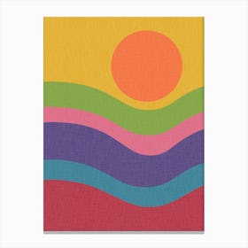 Sunset Waves 1 Canvas Print