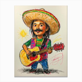 Mexican Musician Canvas Print