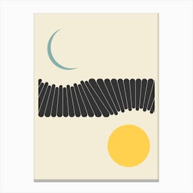 Moon Wall Sun Abstract Minimal Canvas Print