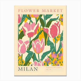 Flower Market Milan Canvas Print