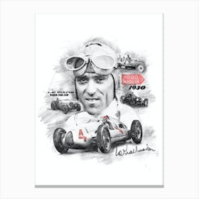 Tazio Nuvolari Canvas Print