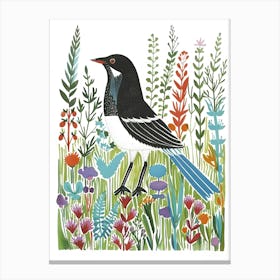 Bird In The Meadow Canvas Print