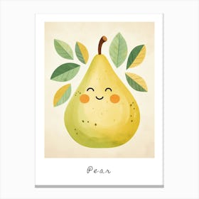 Friendly Kids Pear 6 Poster Canvas Print