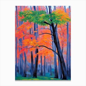 Northern Red Oak Tree Cubist Canvas Print