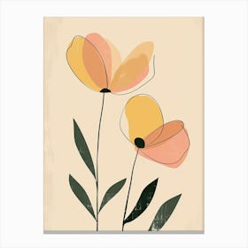 Chiang Mai Flower Market Boho Minimalist Style Canvas Print