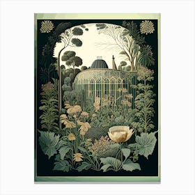 Longwood Gardens, Usa Vintage Botanical Canvas Print
