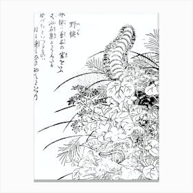 Toriyama Sekien Vintage Japanese Woodblock Print Yokai Ukiyo-e Nozuchi Canvas Print