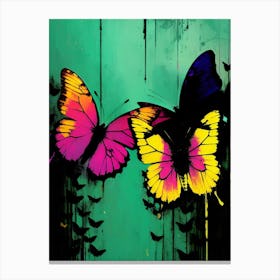 Three Colorful Butterflies Canvas Print