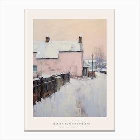 Dreamy Winter Painting Poster Belfast Northern Ireland 1 Canvas Print
