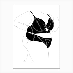 Lady In Lingerie 3 Canvas Print