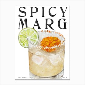 Watercolour Spicy Marg Canvas Print