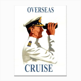 Captain Of The Oversea Cruise Canvas Print