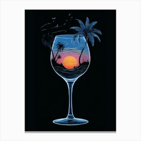 Sunset In A Wine Glass Canvas Print