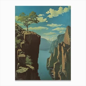 Tree On The Cliff Canvas Print