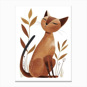 Javanese Cat Clipart Illustration 1 Canvas Print
