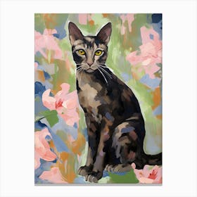 A Oriental Shorthair Cat Painting, Impressionist Painting 3 Canvas Print
