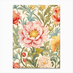 Wallpaper Floral Pattern 22 Canvas Print