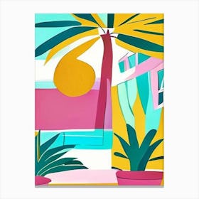 Barbados Muted Pastel Tropical Destination Canvas Print