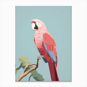 Minimalist Parrot 1 Illustration Canvas Print