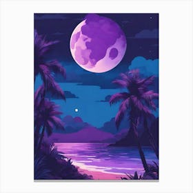 Full Moon At Night 1 Canvas Print