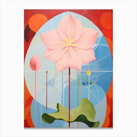 Amaryllis 2 Hilma Af Klint Inspired Pastel Flower Painting Canvas Print